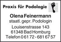 Praxis für Podologie Olena Feinermann